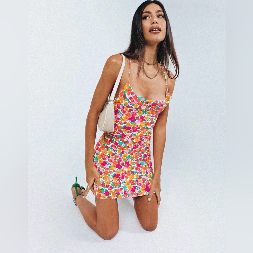 Princess Polly Celena Mini Dress in Rainbow Floral US Size 8